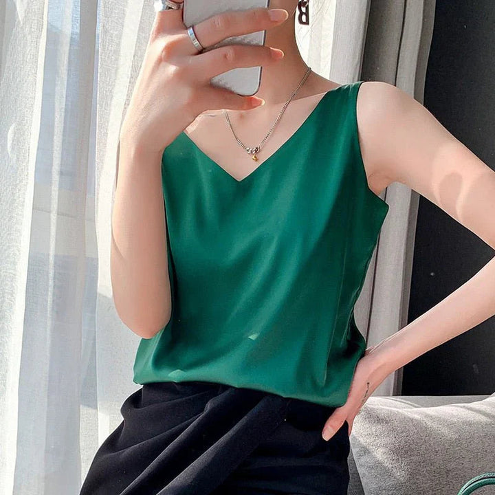 Débardeur en Soie Douce Wina | Coupe Élancée et Confortable, Idéal pour le Printemps 1