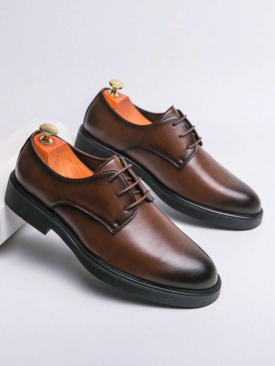 Derbies Léo Homme | Tige Basse en Cuir Synthétique, Finition Lisse 0