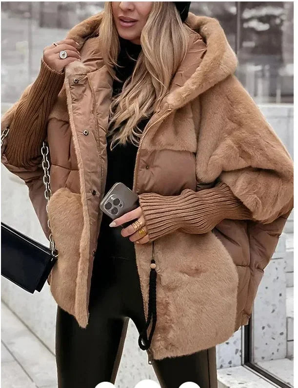 Doudoune Amélie Femme | Col en Fausse Fourrure, Coupe Oversize, Doublure Respirante 1