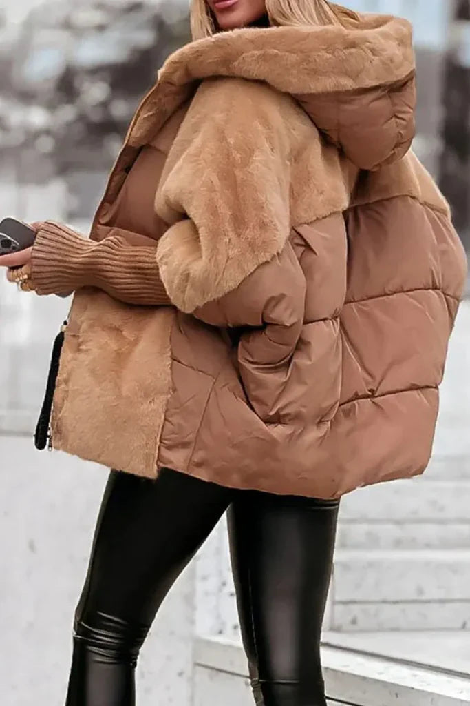 Doudoune Amélie Femme | Col en Fausse Fourrure, Coupe Oversize, Doublure Respirante 2