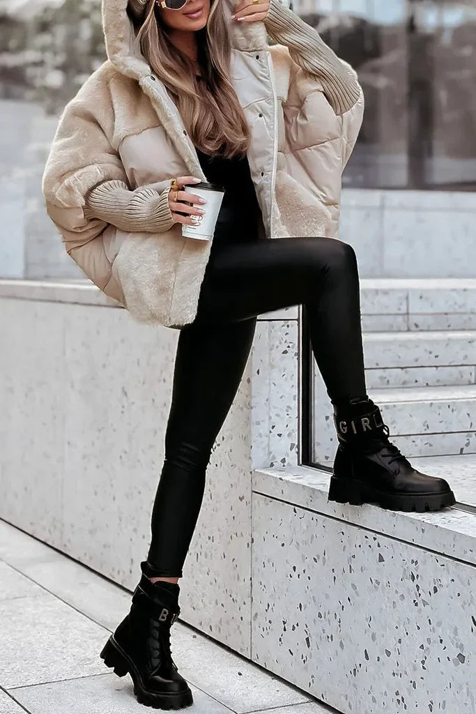 Doudoune Amélie Femme | Col en Fausse Fourrure, Coupe Oversize, Doublure Respirante 6