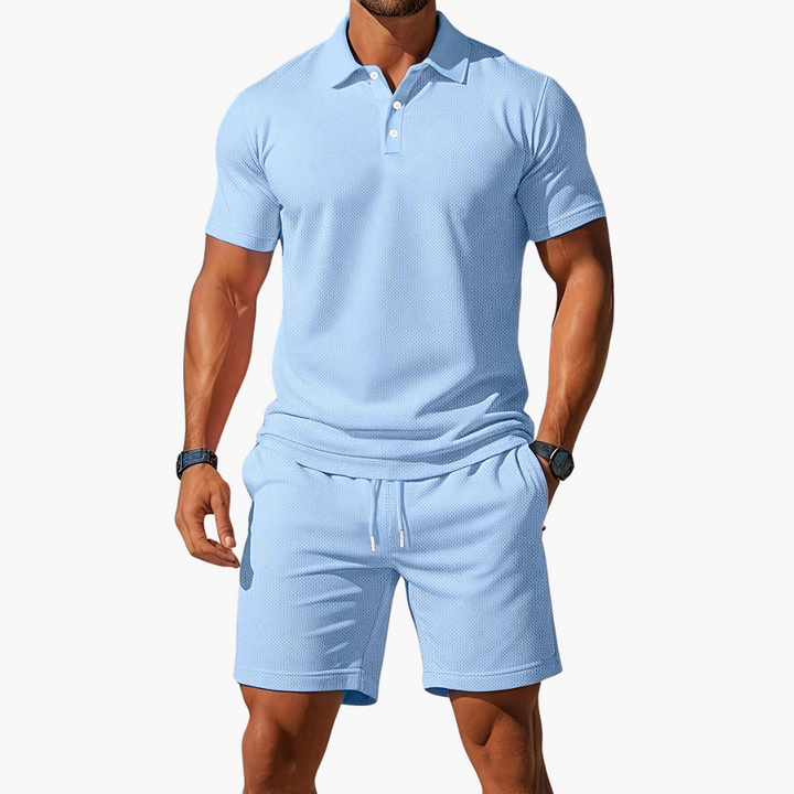 Ensemble Célian Homme Été | Polo Structuré & Short Ajustable, Confortable et Élégant 0