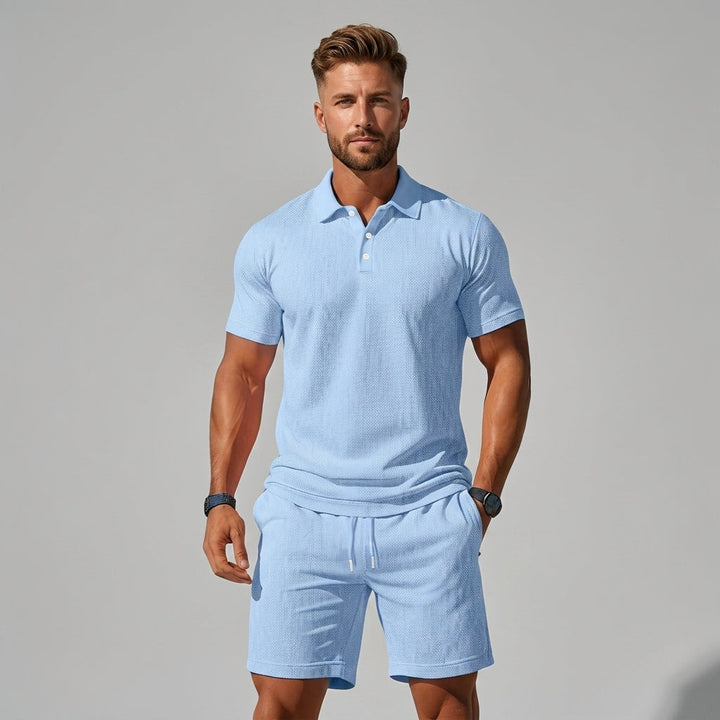 Ensemble Célian Homme Été | Polo Structuré & Short Ajustable, Confortable et Élégant 1