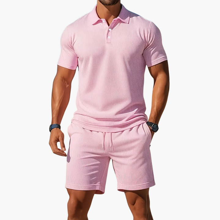 Ensemble Célian Homme Été | Polo Structuré & Short Ajustable, Confortable et Élégant 10