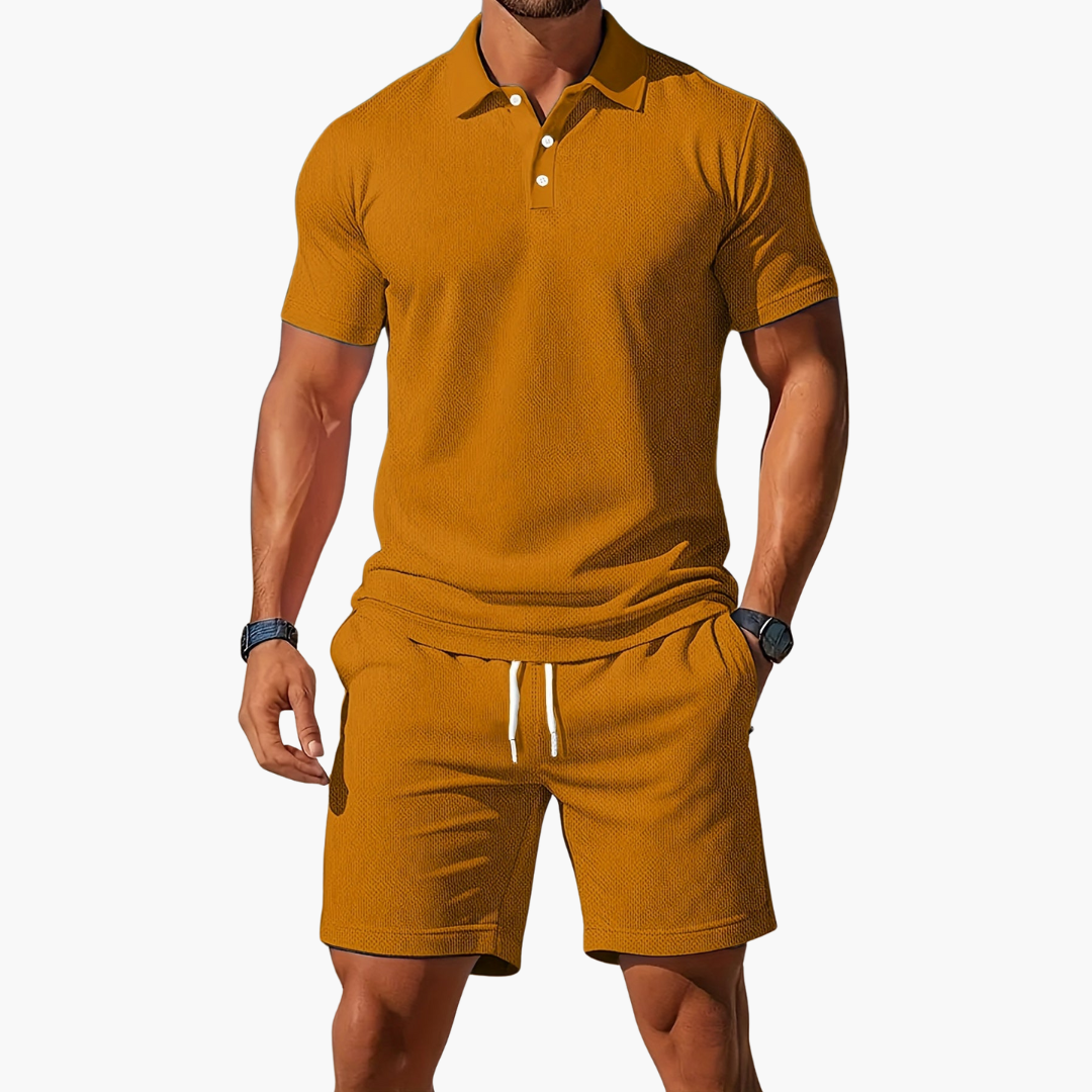 Ensemble Célian Homme Été | Polo Structuré & Short Ajustable, Confortable et Élégant 11