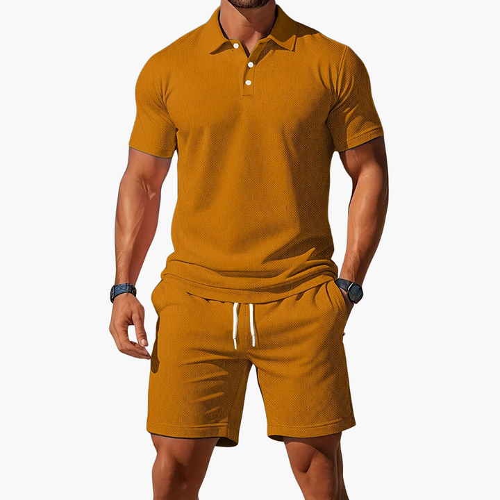 Ensemble Célian Homme Été | Polo Structuré & Short Ajustable, Confortable et Élégant 11