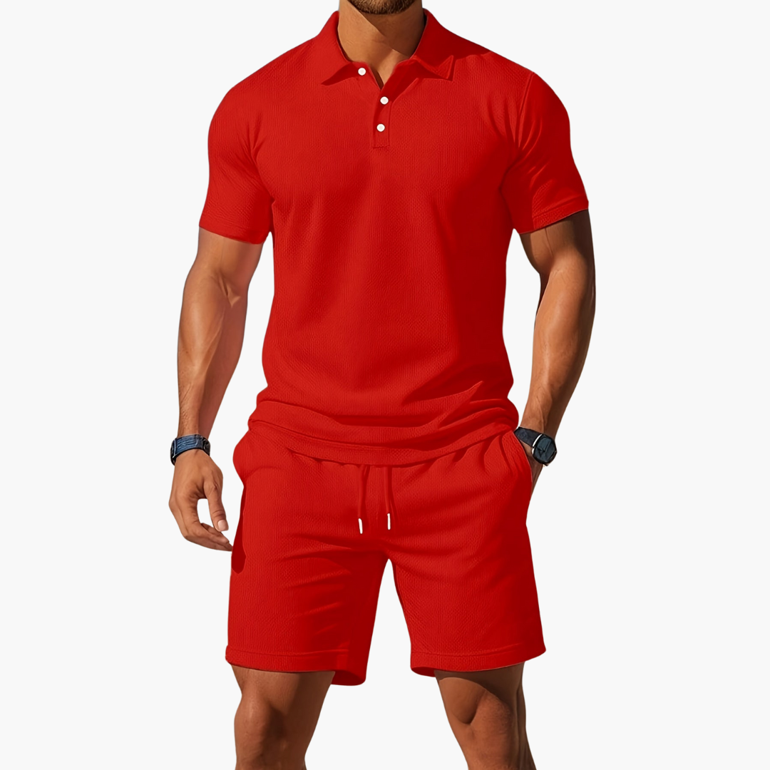 Ensemble Célian Homme Été | Polo Structuré & Short Ajustable, Confortable et Élégant 12