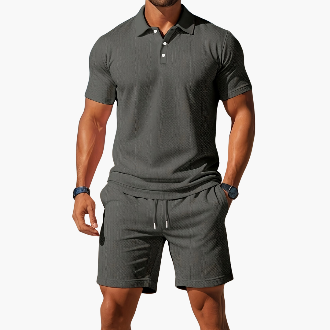 Ensemble Célian Homme Été | Polo Structuré & Short Ajustable, Confortable et Élégant 13