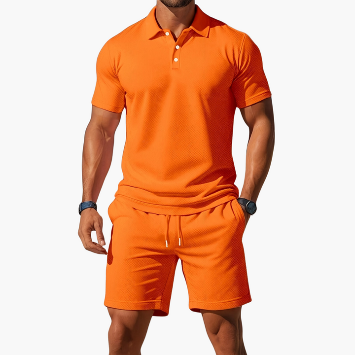 Ensemble Célian Homme Été | Polo Structuré & Short Ajustable, Confortable et Élégant 5
