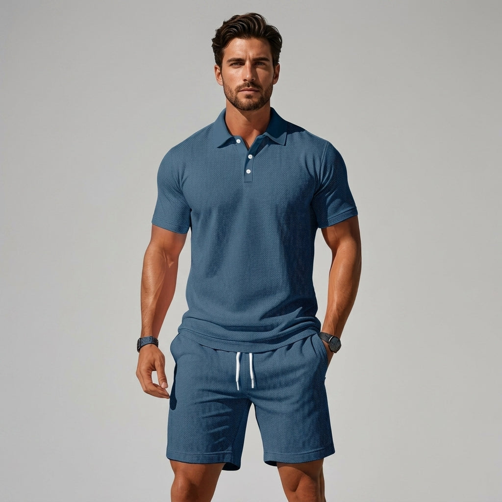 Ensemble Célian Homme Été | Polo Structuré & Short Ajustable, Confortable et Élégant 6