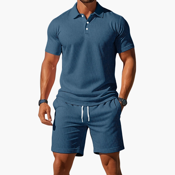 Ensemble Célian Homme Été | Polo Structuré & Short Ajustable, Confortable et Élégant 7