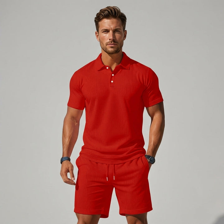 Ensemble Célian Homme Été | Polo Structuré & Short Ajustable, Confortable et Élégant 8