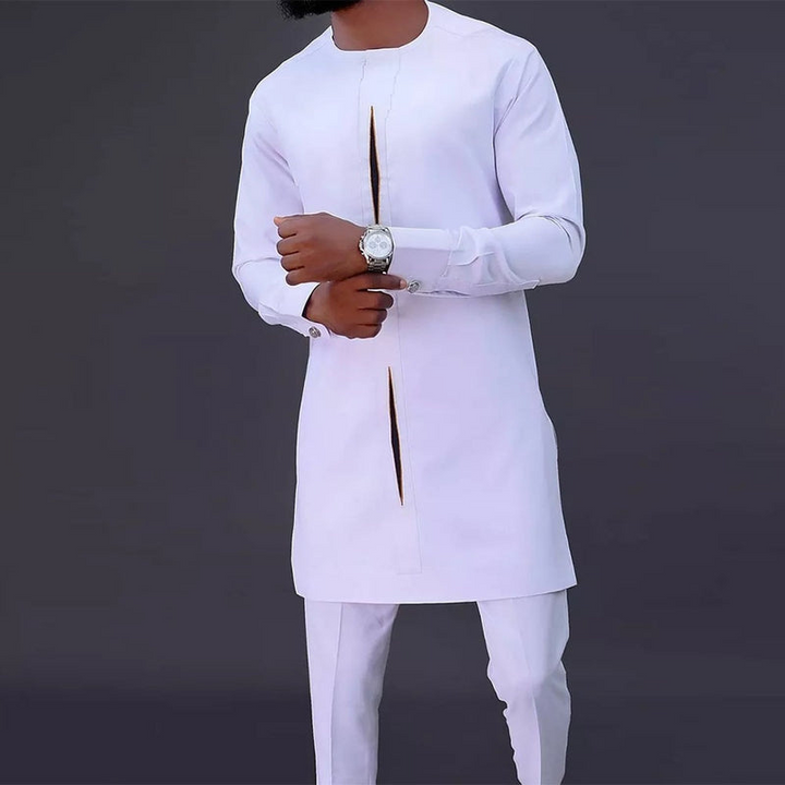 Ensemble Dashiki Dorian | Vêtement pour homme en coton, élégant et traditionnel 0