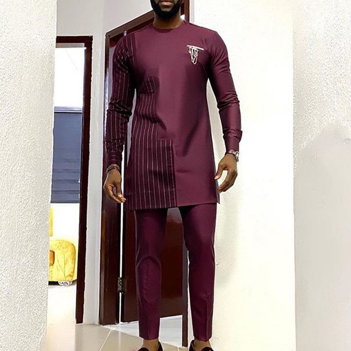 Ensemble Dashiki Dorian | Vêtement pour homme en coton, élégant et traditionnel 2