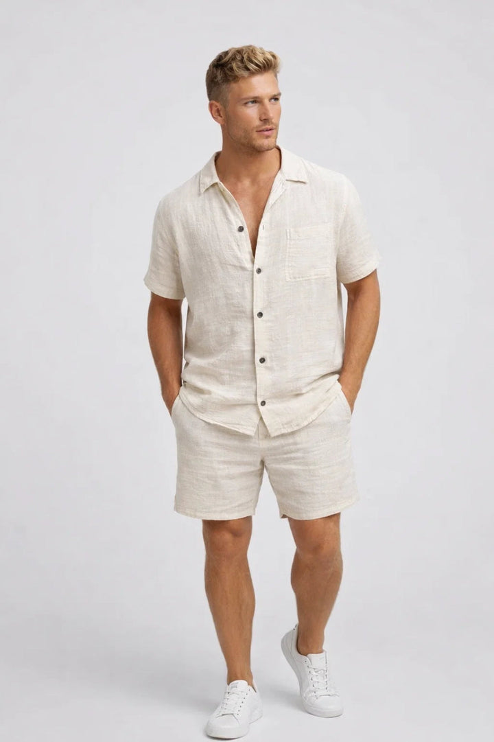 Ensemble Été Homme Jules | Chemise Manches Courtes & Short Léger en Lin 0