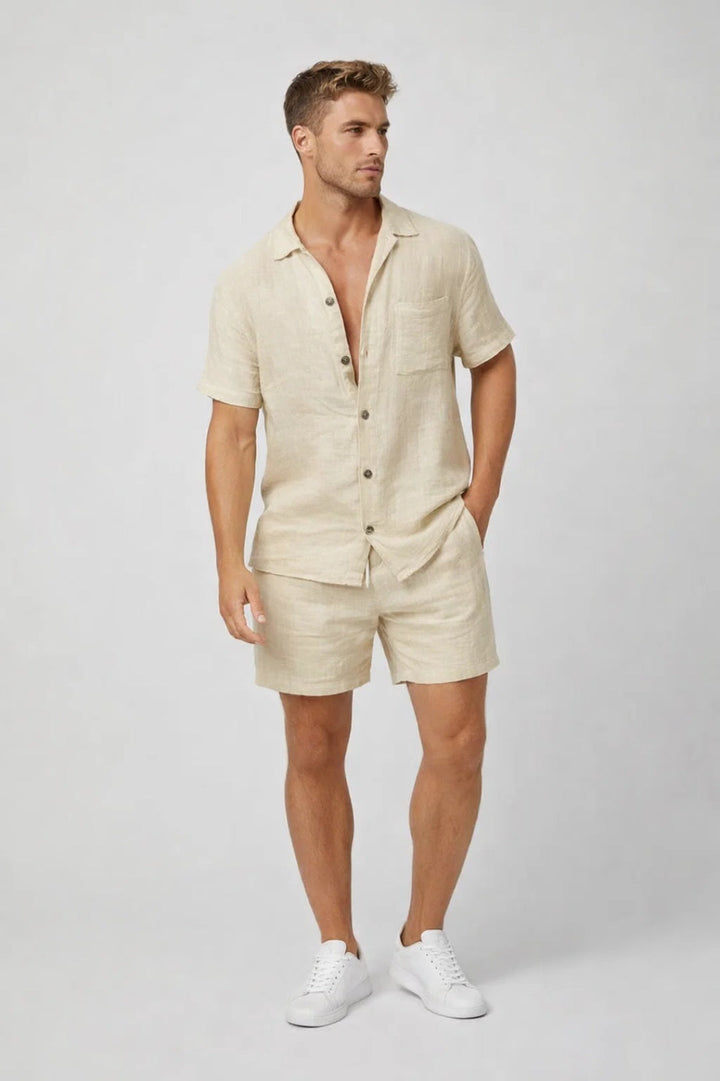 Ensemble Été Homme Jules | Chemise Manches Courtes & Short Léger en Lin 1