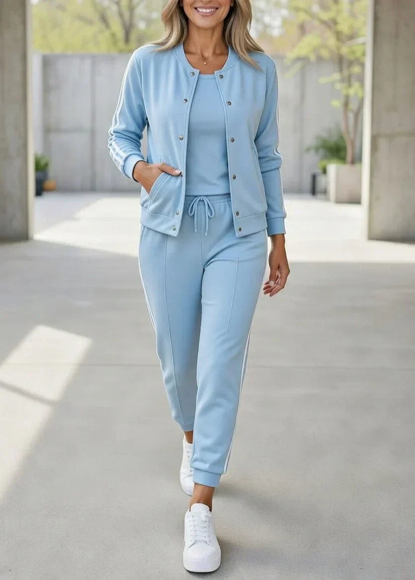Ensemble Jogging Femme Chic | Veste Ajustée, Pantalon Confortable 3 Pièces 0