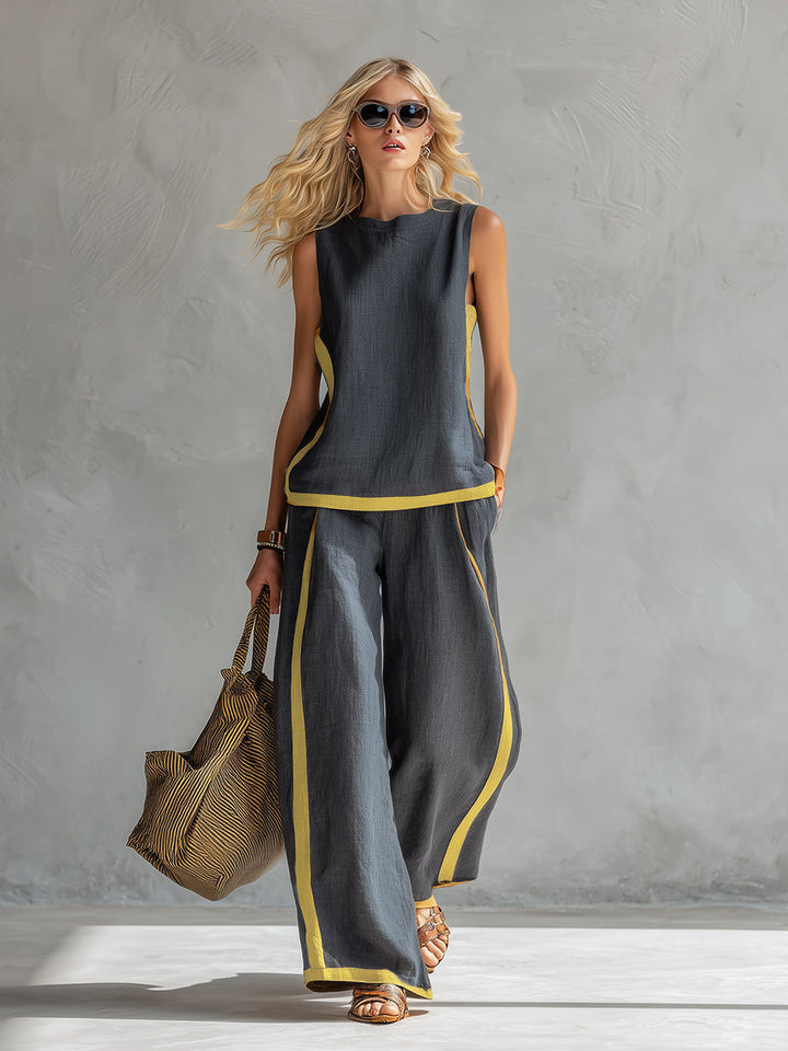 Ensemble Lila | Lin et Coton, Coupe Ample pour Femme 0