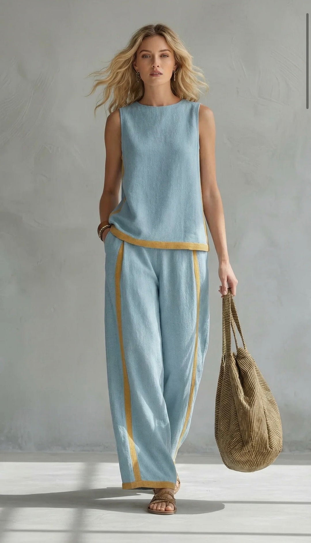 Ensemble Lila | Lin et Coton, Coupe Ample pour Femme 4