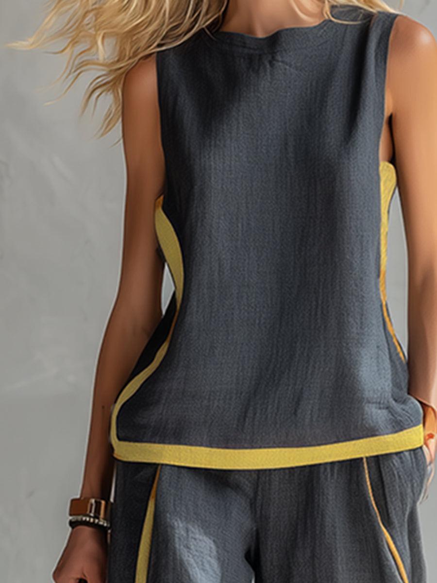 Ensemble Lila | Lin et Coton, Coupe Ample pour Femme 7