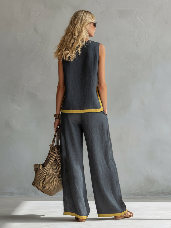 Ensemble Lila | Lin et Coton, Coupe Ample pour Femme 8