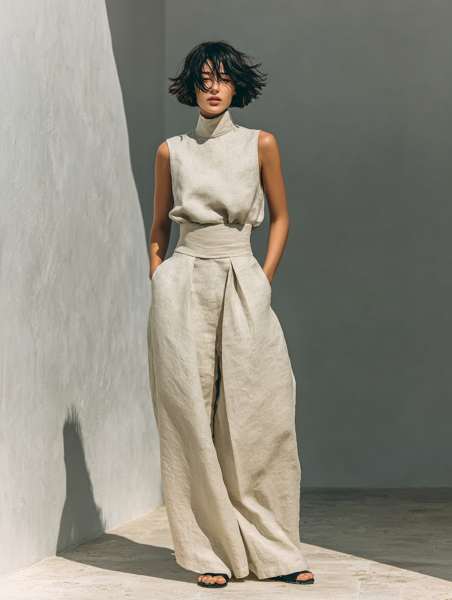 Ensemble Pantalon Large Mira | Coton Léger & Style Minimaliste 2