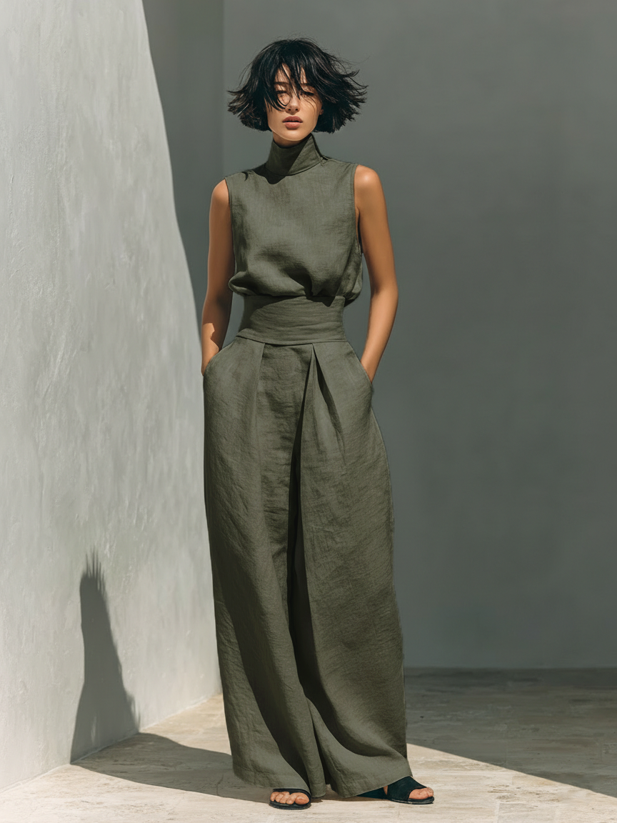 Ensemble Pantalon Large Mira | Coton Léger & Style Minimaliste 3