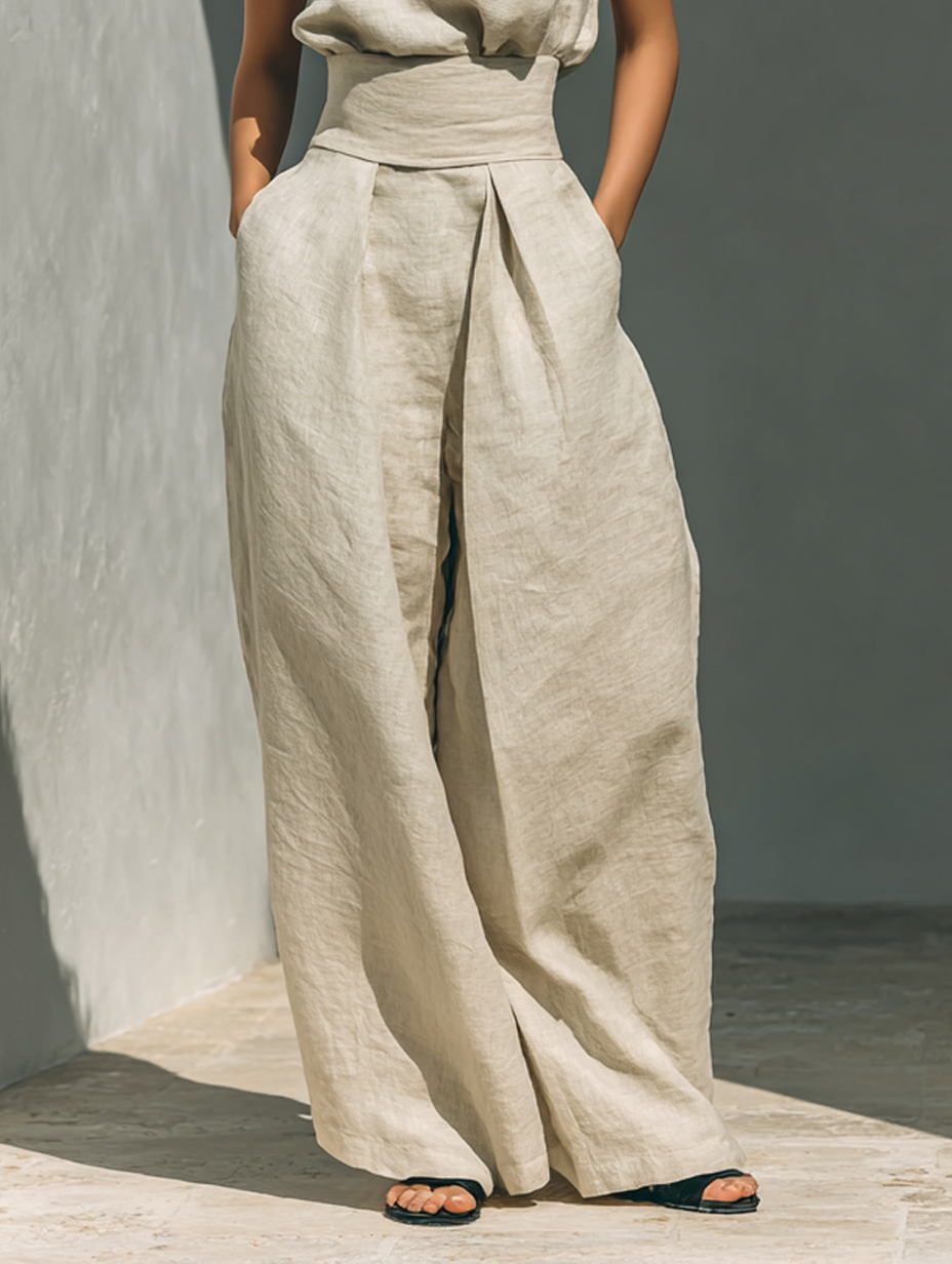 Ensemble Pantalon Large Mira | Coton Léger & Style Minimaliste 8