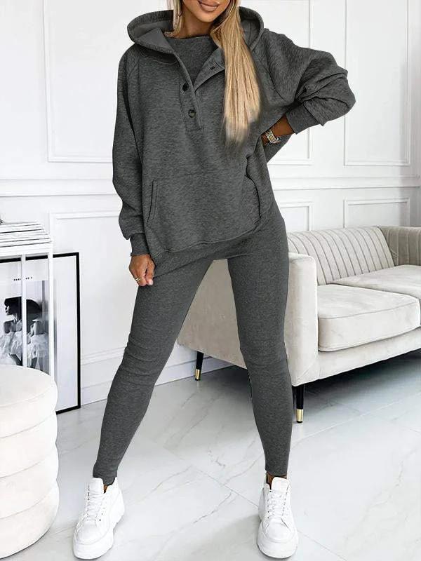Ensemble Sport Femme Luna | 3 Pièces en Coton, Hoodie Oversize & Legging Taille Haute 12