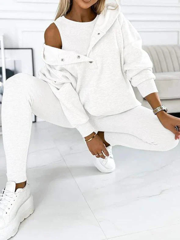 Ensemble Sport Femme Luna | 3 Pièces en Coton, Hoodie Oversize & Legging Taille Haute 3