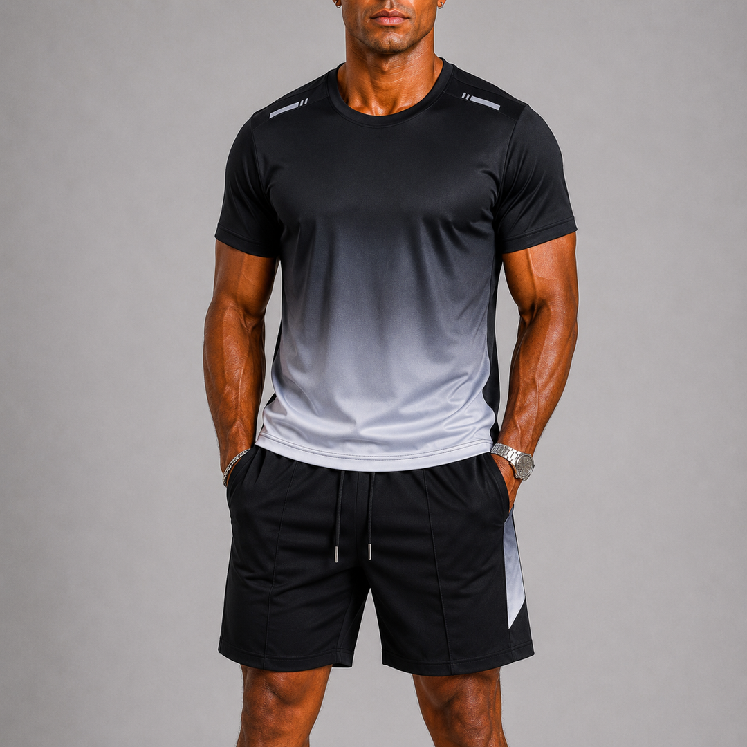 Ensemble Sportif Noé | T-shirt et Short à Séchage Rapide, Motif Dégradé 5