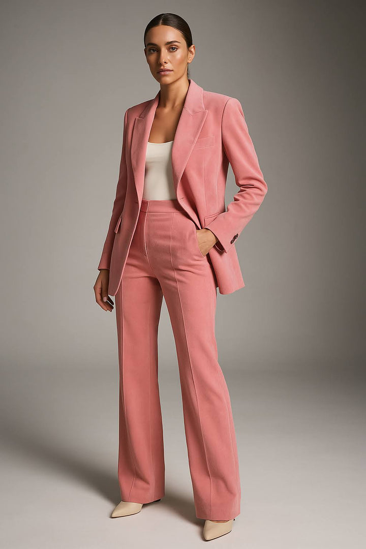Ensemble Tailleur Mathilde | Veste Structurée et Pantalon Large Taille Haute Femme 0