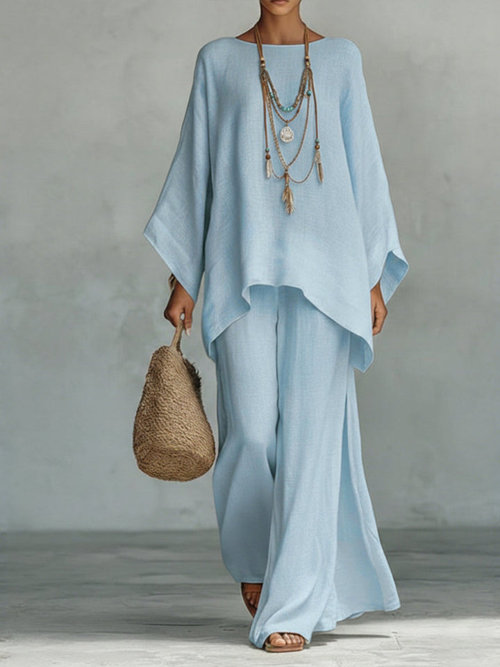 Ensemble en lin Lila | Coupe ample et légère pour femmes 2