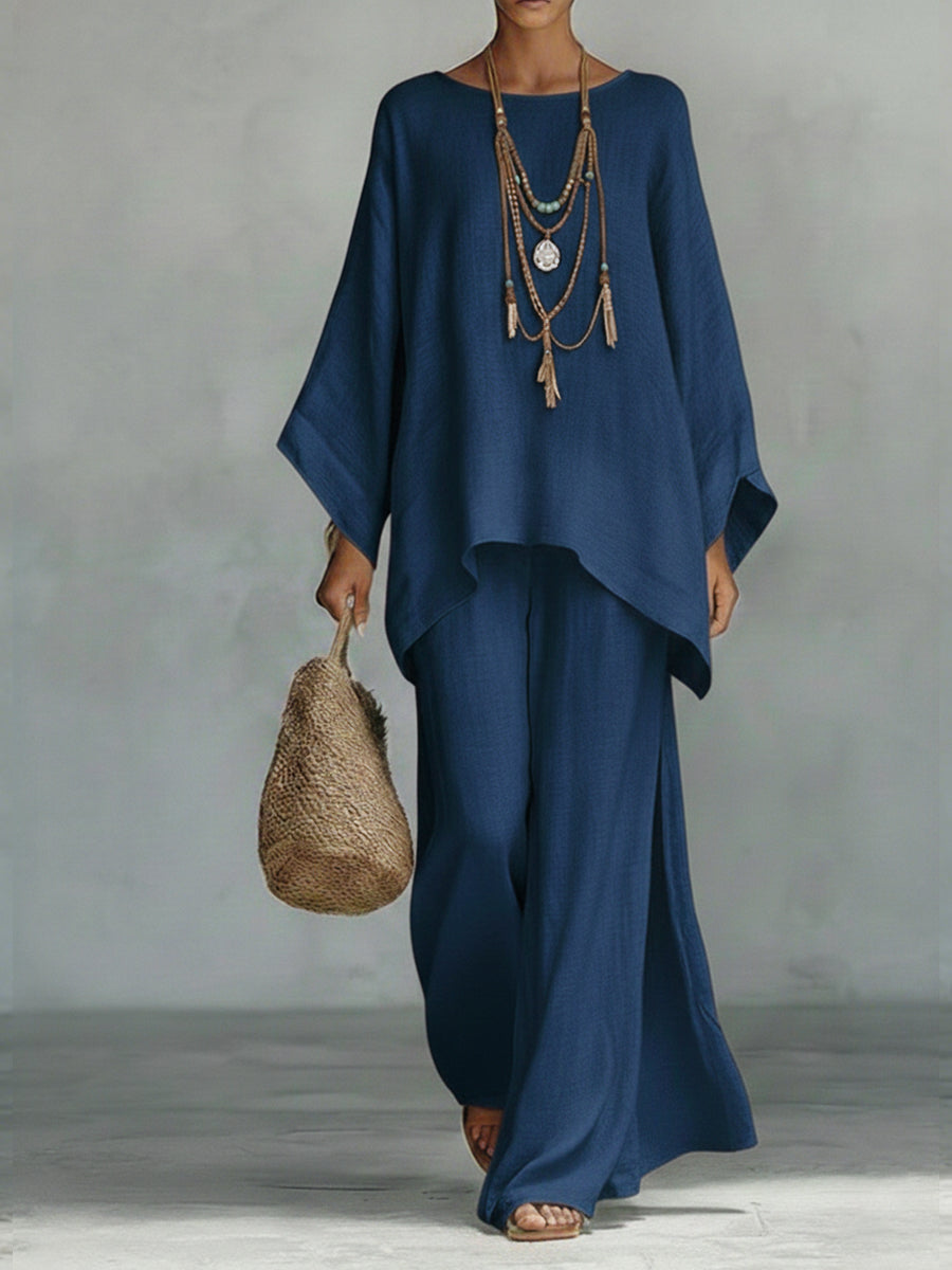 Ensemble en lin Lila | Coupe ample et légère pour femmes 4