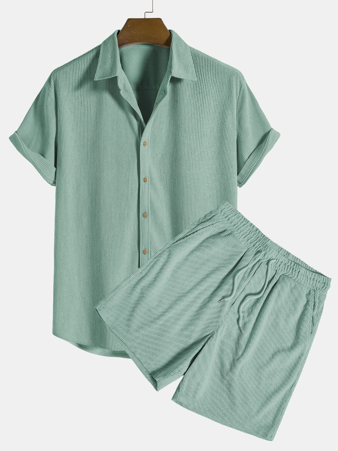 Ensemble été homme Maxime | Chemise à col ouvert & short élastique en coton 3