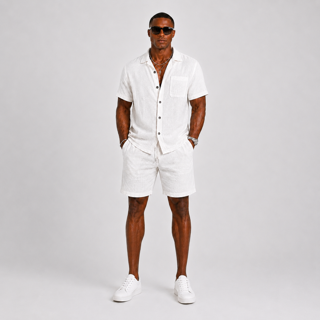 Ensemble homme Celvoir | Lin léger & coton, coupe relaxée pour l'été 2