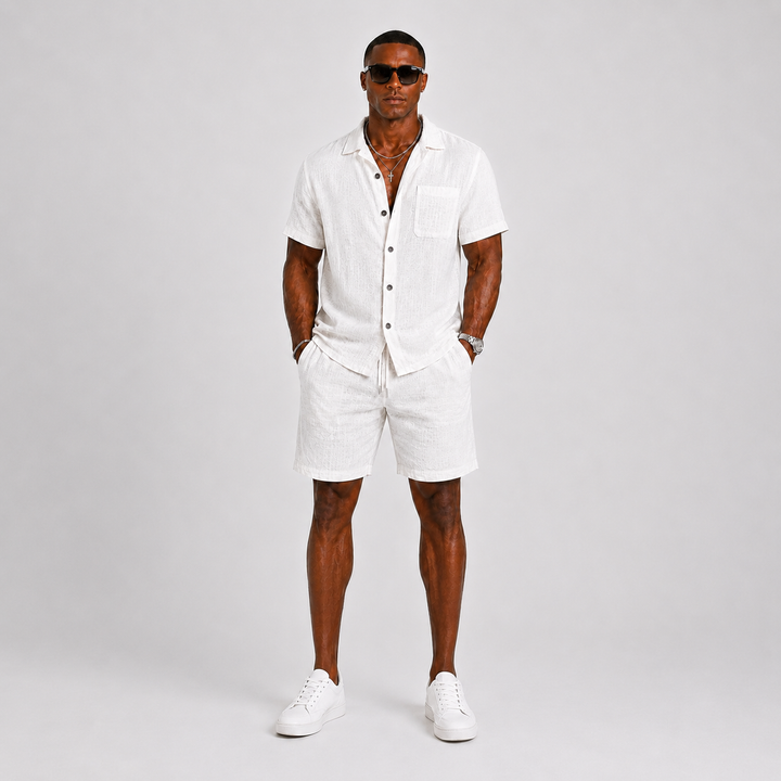 Ensemble homme Celvoir | Lin léger & coton, coupe relaxée pour l'été 2