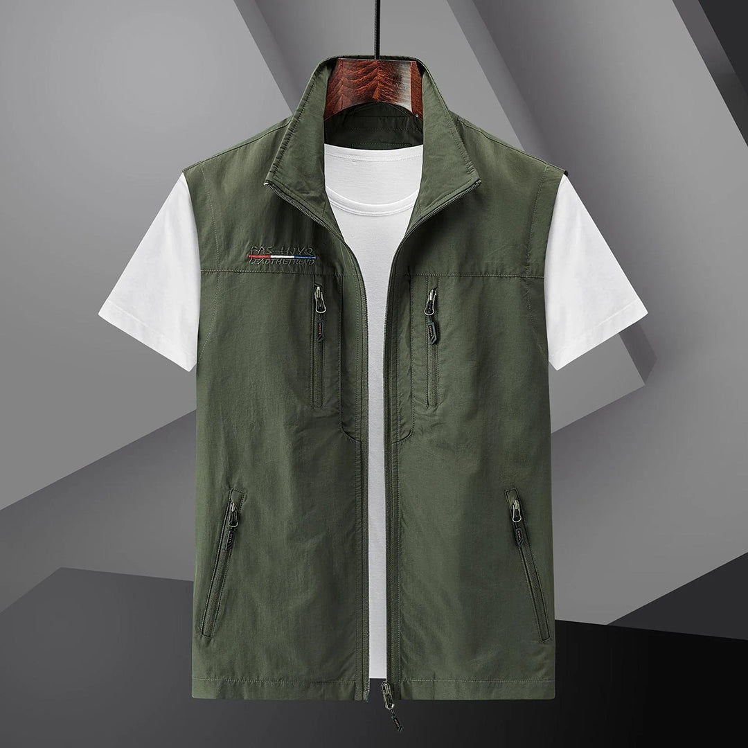 Gilet zippé Maxime | Veste sans manche homme, col montant et poches zippées 3