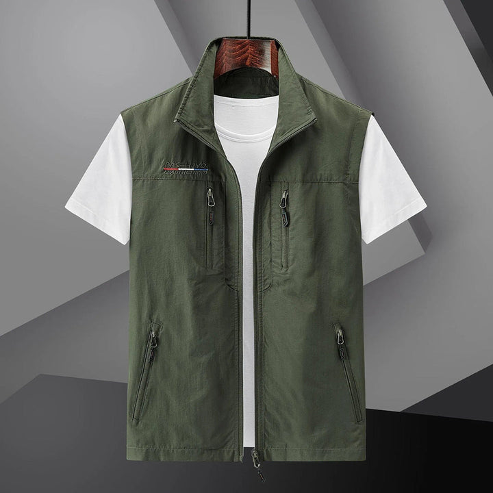 Gilet zippé Maxime | Veste sans manche homme, col montant et poches zippées 3