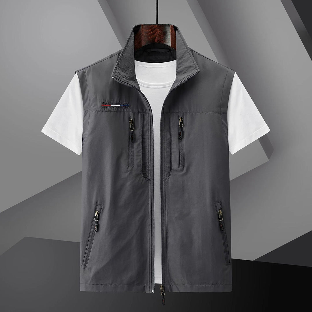 Gilet zippé Maxime | Veste sans manche homme, col montant et poches zippées 4