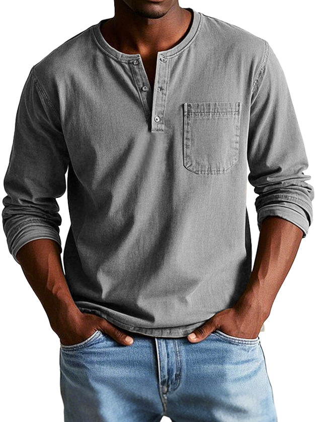 Henley Vintage Jules | Élégance Décontractée & Coupe Confortable 0