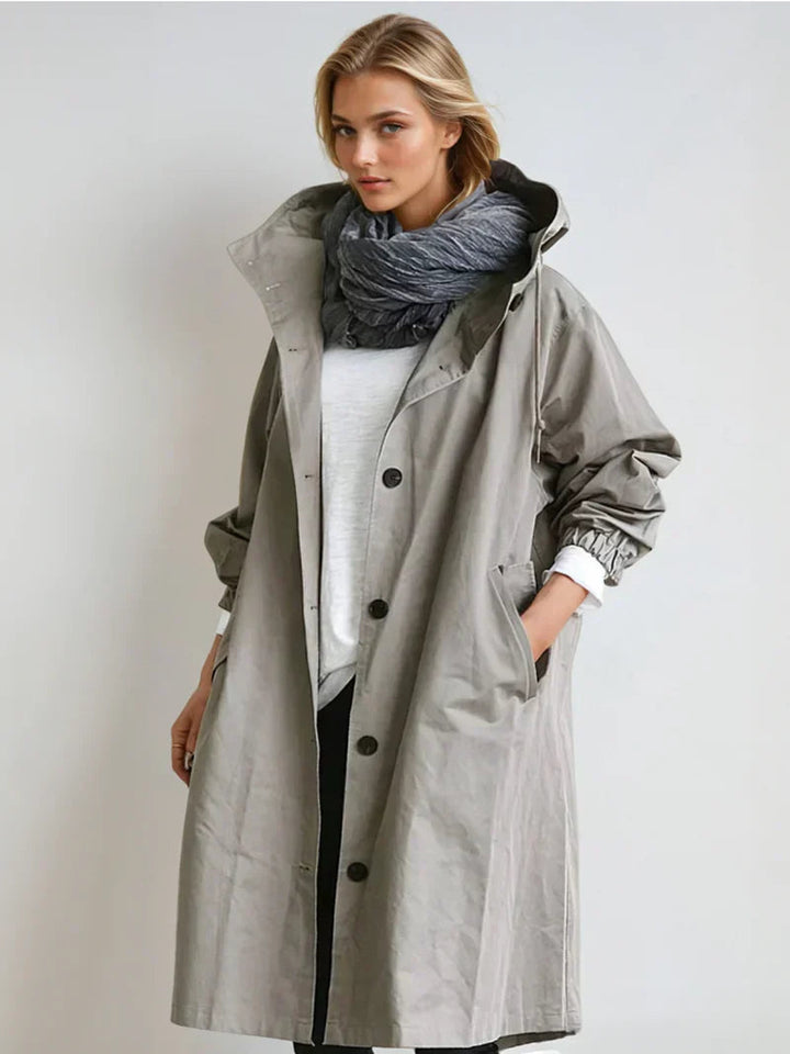 Imperméable Femme Chic | Capuche Ajustable, Ceinture à la Taille 0