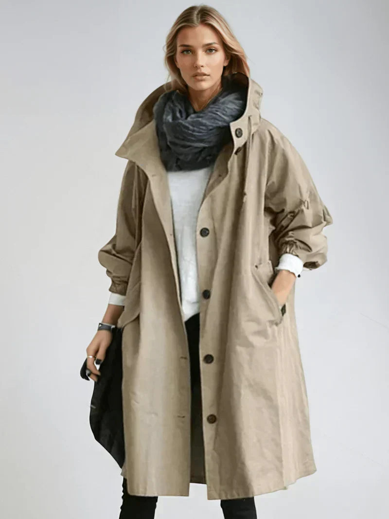 Imperméable Femme Chic | Capuche Ajustable, Ceinture à la Taille 1