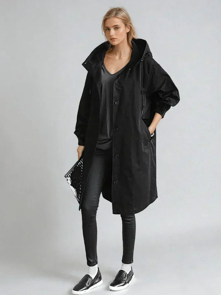 Imperméable Femme Chic | Capuche Ajustable, Ceinture à la Taille 5