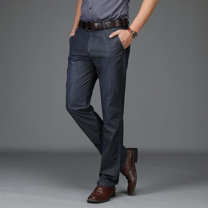Jean Maxime | Denim Extensible, Coupe Droite Classique pour Homme 4