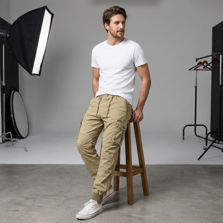Jogger Celvian | Cargo utility en coton extensible pour homme 4