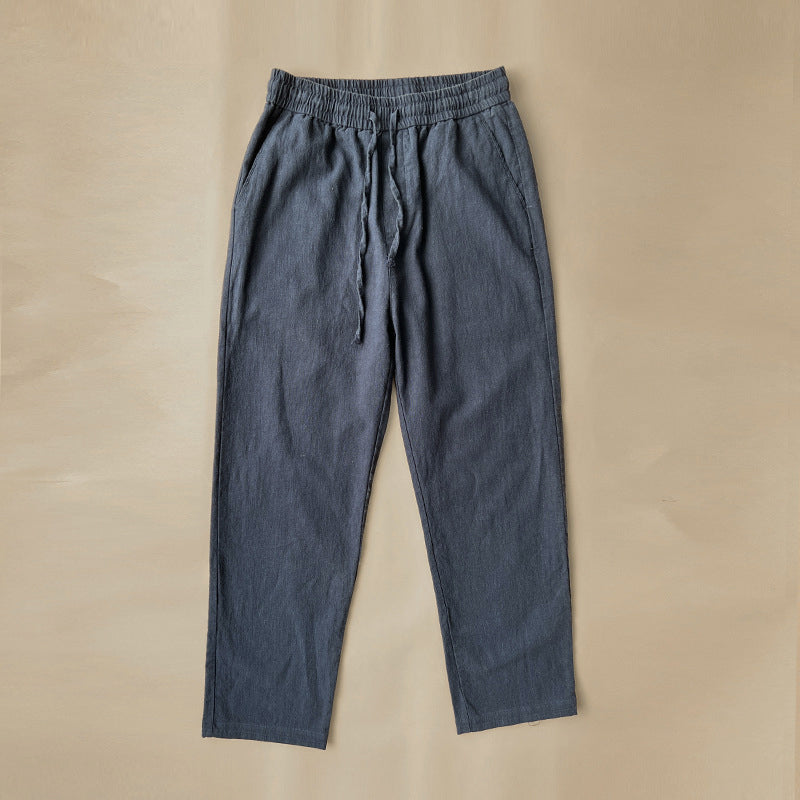 Pantalon en Lin Enzo Homme | Taille à Cordon, Fraîcheur Estivale 1