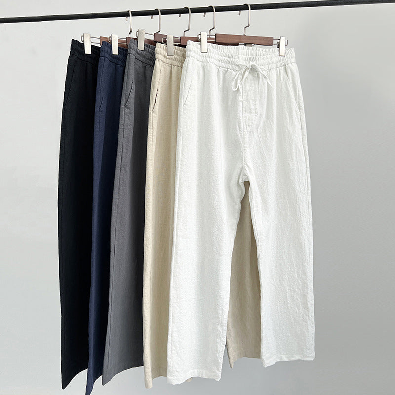 Pantalon en Lin Enzo Homme | Taille à Cordon, Fraîcheur Estivale 0
