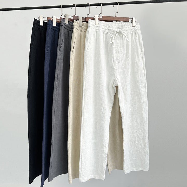 Pantalon en Lin Enzo Homme | Taille à Cordon, Fraîcheur Estivale 0