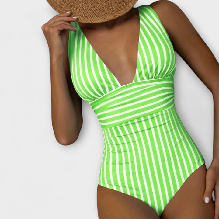 Maillot de bain Alina | Rayé, Bandes Ajustables & Soutien Intégré pour Femme 10